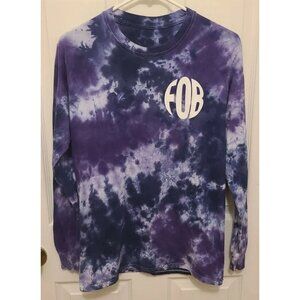 Fall Out Boy Young & Menace MANIA Long Sleeve T Shirt Purple Tie Dye Size XS